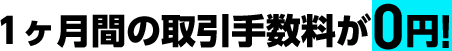 １ヶ月間の取引手数料が0円！